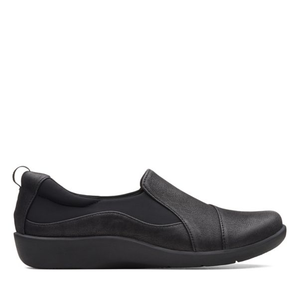 Clarks Womens Sillian Paz Flat Shoes Black | CA-7643190